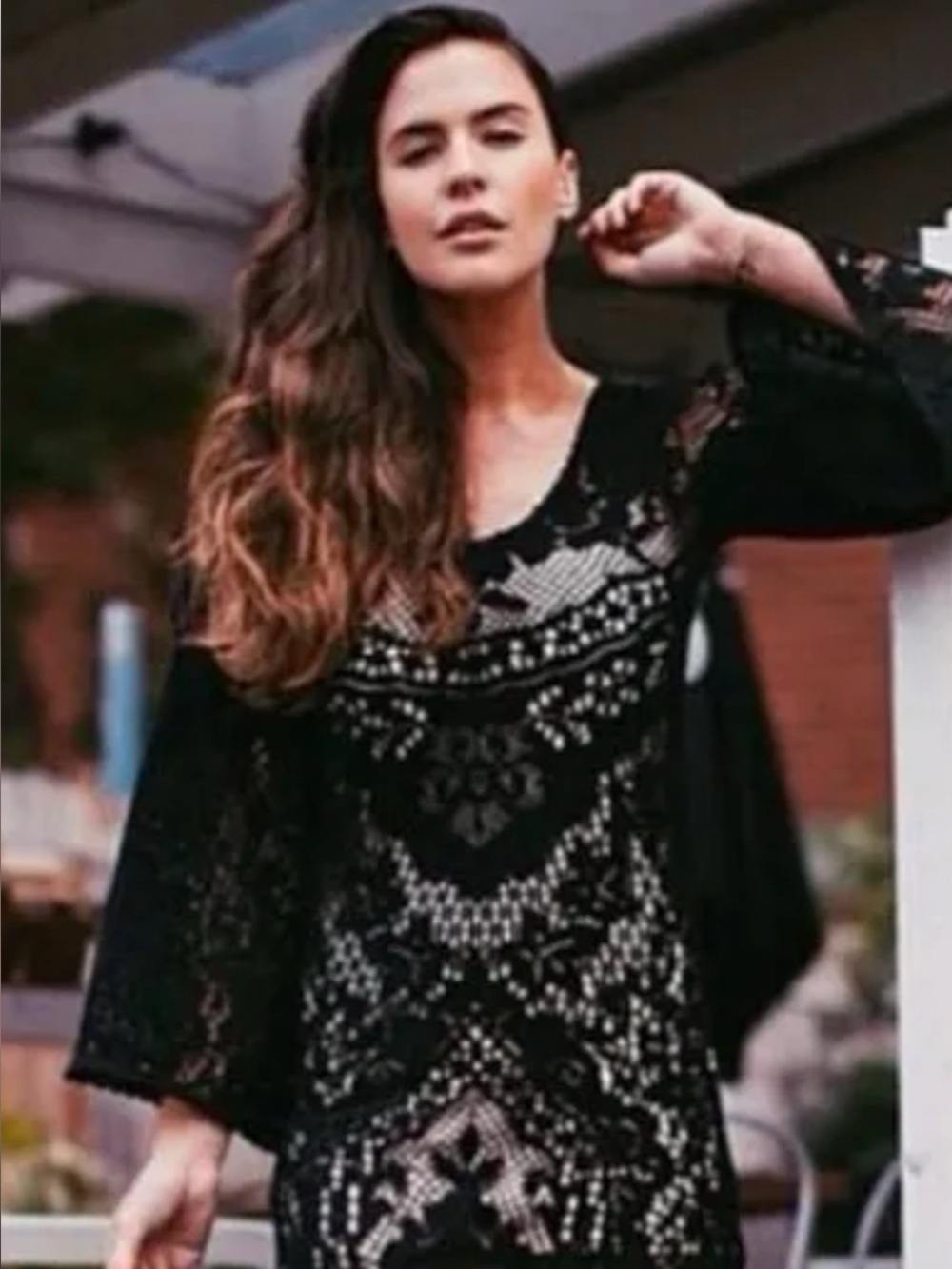 Spell fleetwood crochet mini dress mini black lace (dress only) S